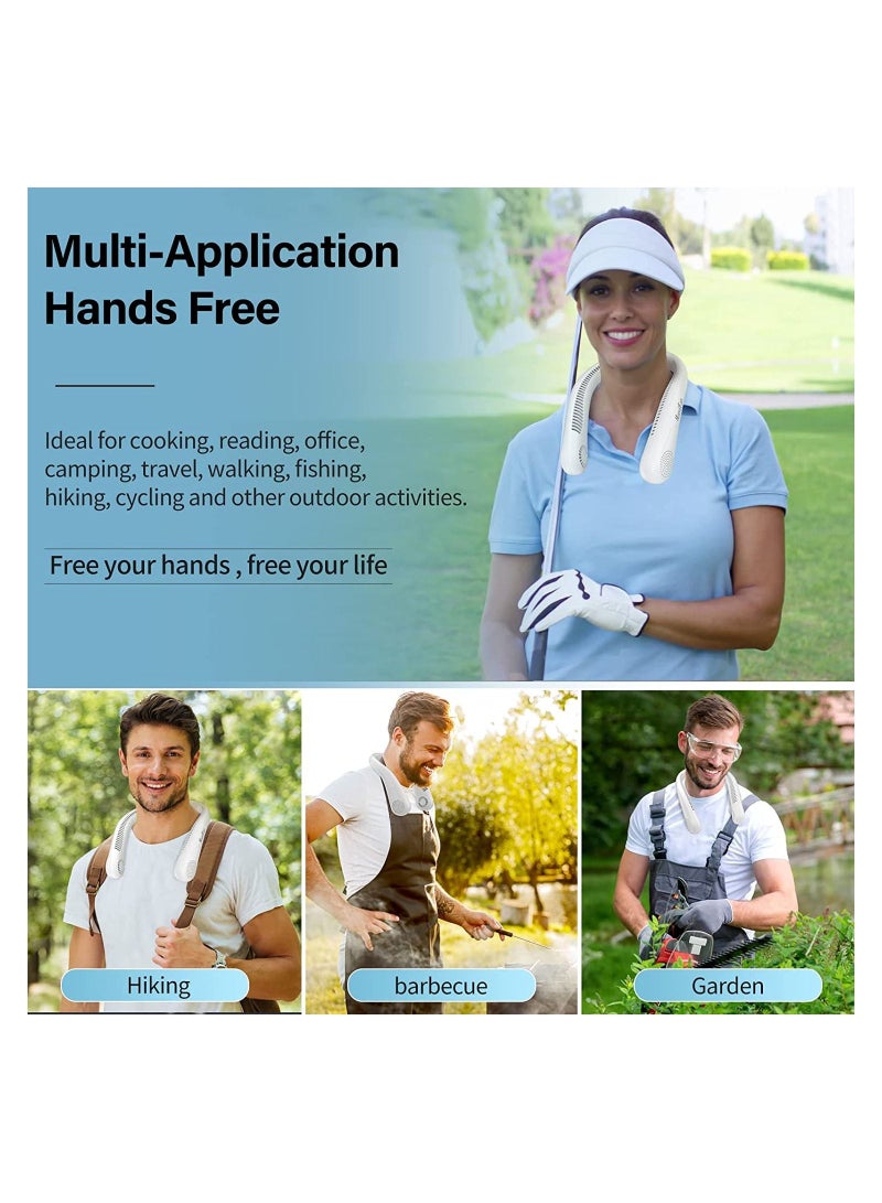 Portable Neck Fan Hands Free Bladeless Wearable Personal Fan, Leafless, Rechargeable, Headphone Design with 3 Speeds - Image 4