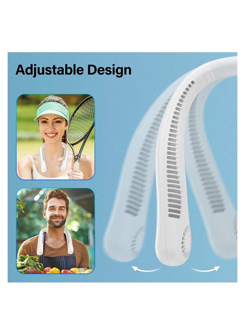 Portable Neck Fan Hands Free Bladeless Wearable Personal Fan, Leafless, Rechargeable, Headphone Design with 3 Speeds - Image 3