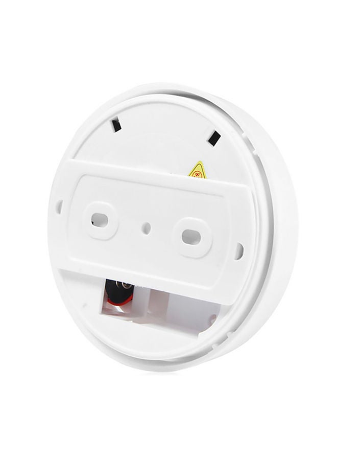 NIBEMINENT Battery Operated Photoelectric Smoke Alarm With LED Flashing Light And Sound White 0.077kg