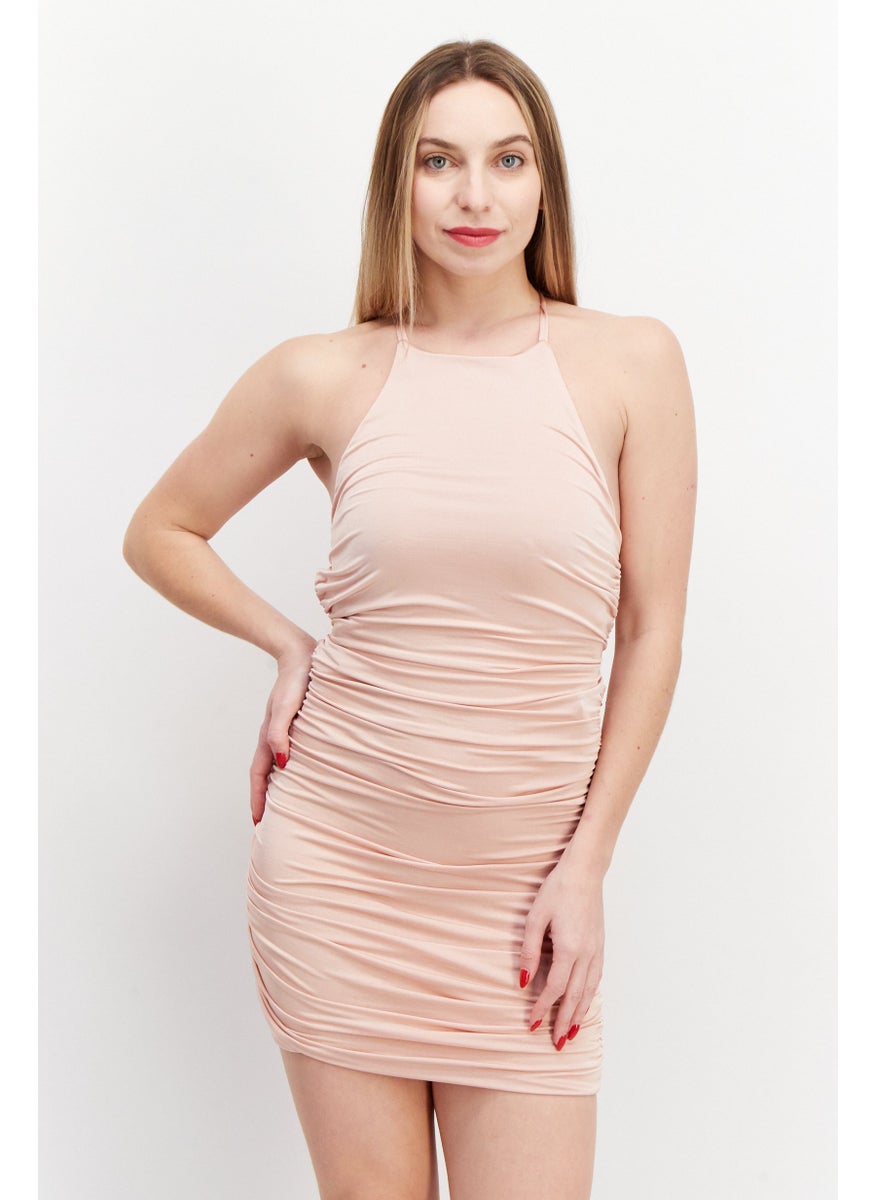 Women Plain Mini Dress, Pink - pzsku/Z0D8BBD80DF63FF3A80BBZ/45/_/1727187932/4fd952eb-b3ba-4282-8c7d-5adaa3dc5089