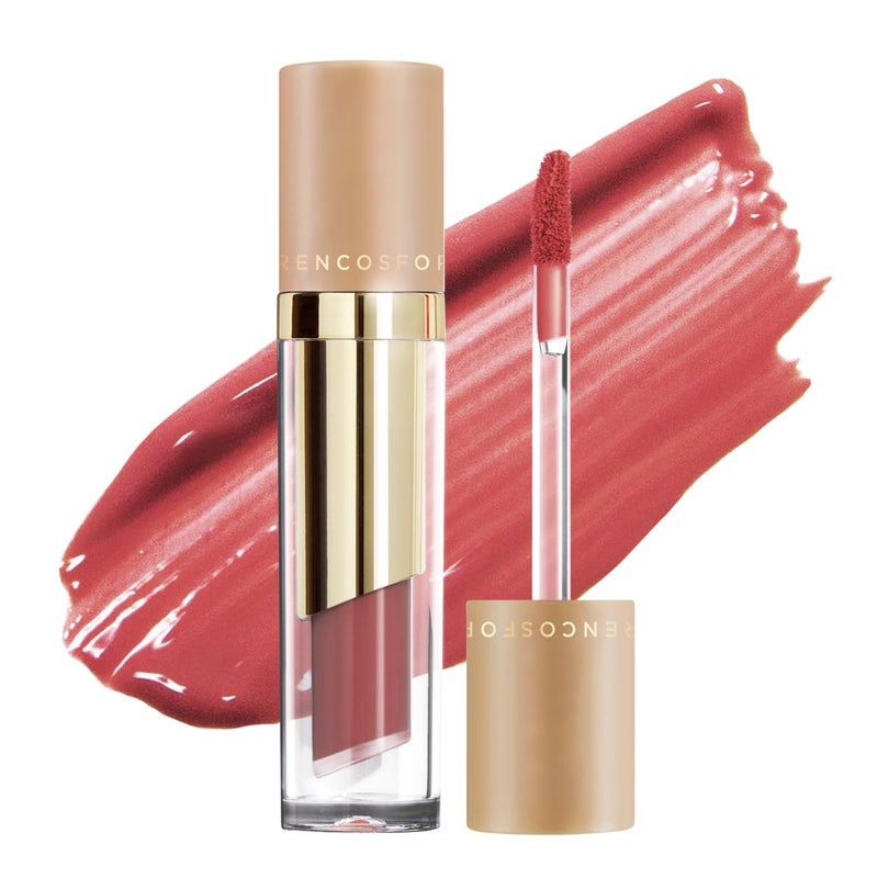 Forencos Long Lasting Waterproof Lip Stain Liquid Lipstick, Velvet Matte, Longwear, High Pigmentation, Tattoo Lips, Weightless, Smudge-proof, Non-Sticky, Korean Lip Tint Stain Makeup (32 Rosier) - Image 1