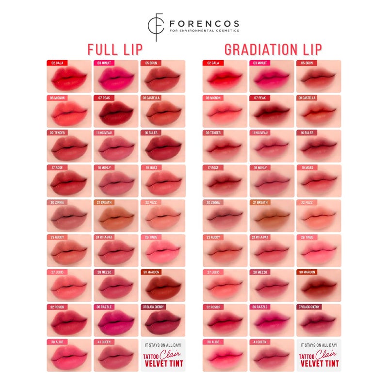 Forencos Long Lasting Waterproof Lip Stain Liquid Lipstick, Velvet Matte, Longwear, High Pigmentation, Tattoo Lips, Weightless, Smudge-proof, Non-Sticky, Korean Lip Tint Stain Makeup (32 Rosier) - Image 5