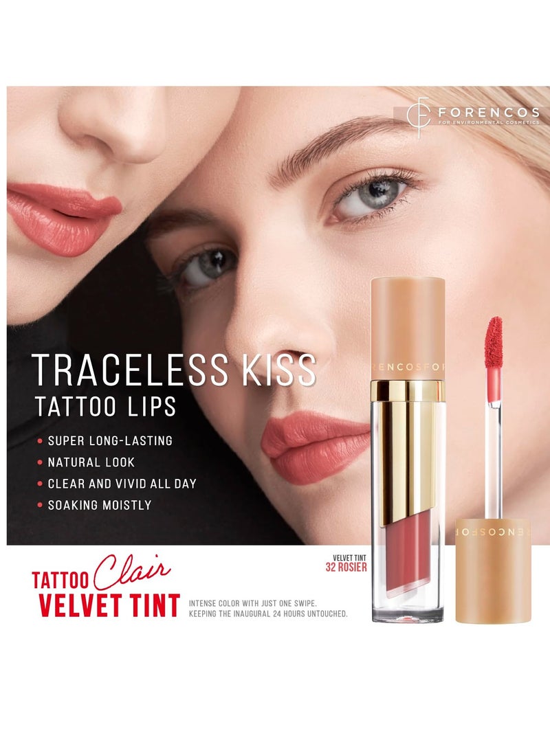 Forencos - FORENCOS Long Lasting Waterproof Lip Stain Liquid Lipstick, Velvet Matte, Longwear, High Pigmentation, Tattoo Lips, Weightless, Smudge-proof, Non-Sticky, Korean Lip Tint Stain Makeup (32 Rosier) - Image 1