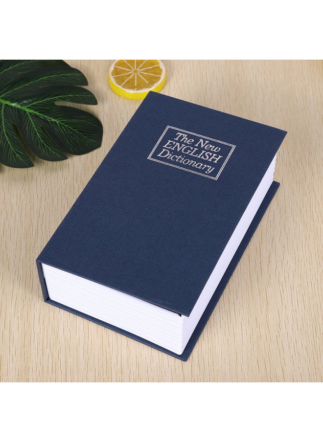 ماركة غير محددة - كتاب محاكاة آمن للغة الإنجليزية، صندوق المال، كتاب آمن، أحادي اللون، كلمة مرور كبيرة، اللون: أزرق - Image 1