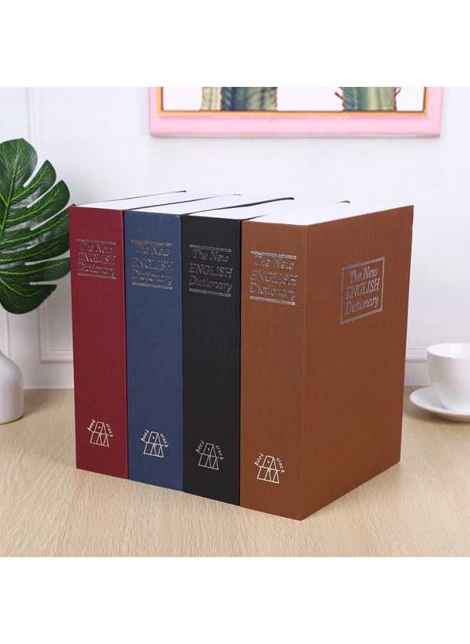 ماركة غير محددة - كتاب محاكاة آمن للغة الإنجليزية، صندوق المال، كتاب آمن، أحادي اللون، كلمة مرور كبيرة، اللون: أزرق - Image 1