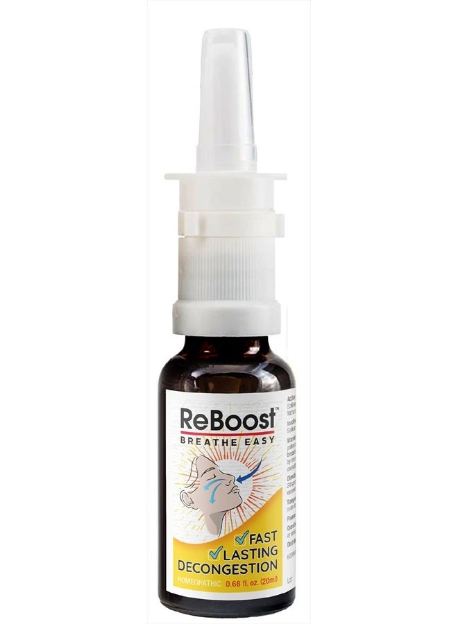 MediNatura ReBoost Breathe Easy Decongestion Nasal Spray Fast-Acting Cold & Flu Symptom Relief Natural Homeopathic Ingredients Help Calm Congestion, Headache & Sinus Pressure - 0.68 oz  - Image 5