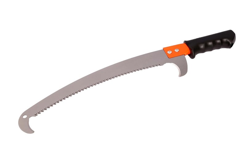 DAP - DOWNHILL AGRO PRODUCTS -Pruning Hand Powered Saw Heavy Duty with Pole Fixing Slot,Curved Blade Hand Saw,Professional Pruning Heavy Duty Saw with Hook,Rust Resistance,With Handle Grip,Tree Cutter - Image 1