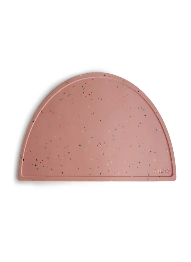 mushie Silicone Feeding Placemat - Powder Pink Confetti