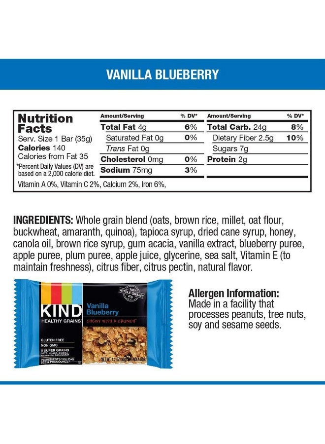 KIND KIND Healthy Grains Bars Gluten Free 1.2 Ounce, HGB Vanilla Blueberry, 40 Count  - Image 5