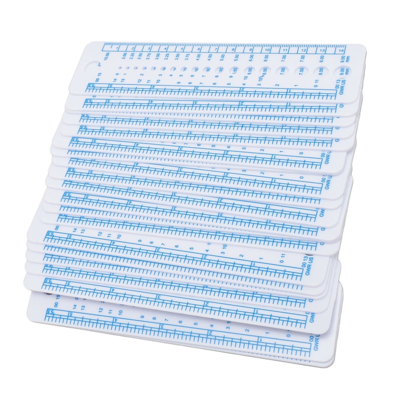 20pcs Knitting Needle Gauge Ruler Soft Plastic Knit Measure Size Ruler DIY Needle Sizer Measuring Tool for Patchwork - Image 1