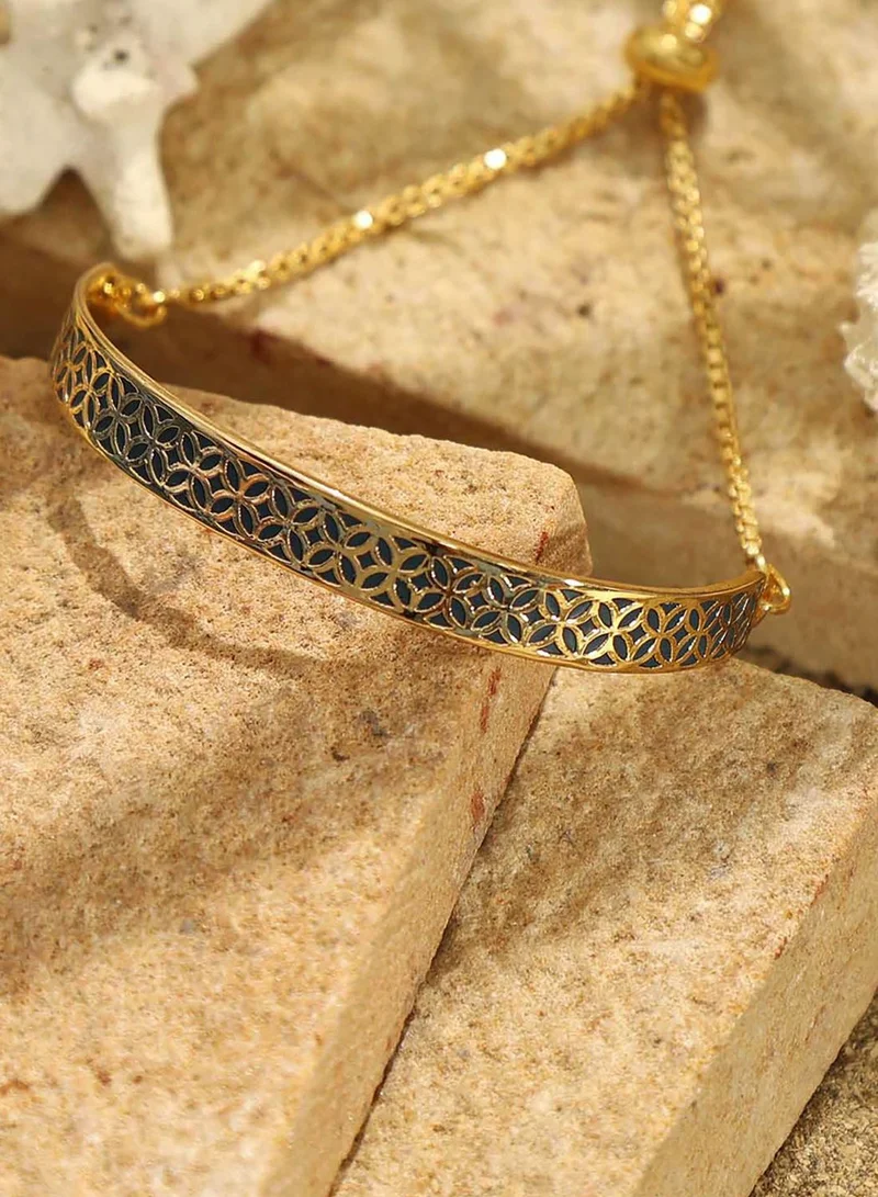 Pipa Bella Adjustable Enamel Cuff Bracelet