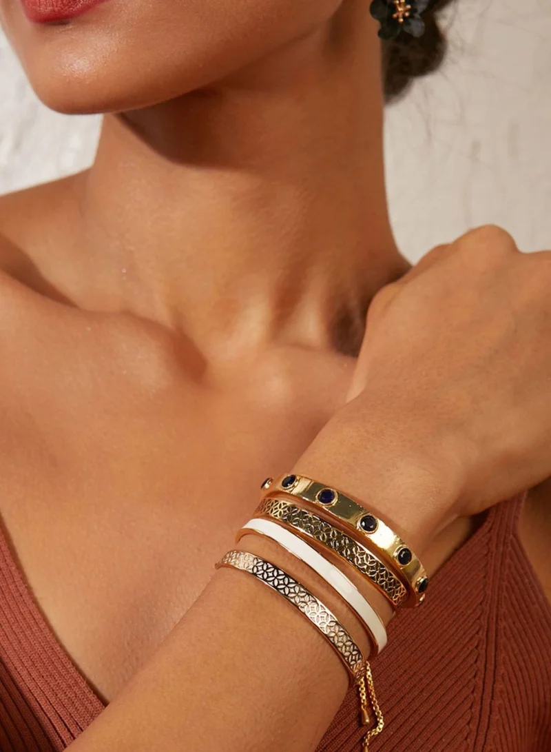 Pipa Bella Adjustable Enamel Cuff Bracelet