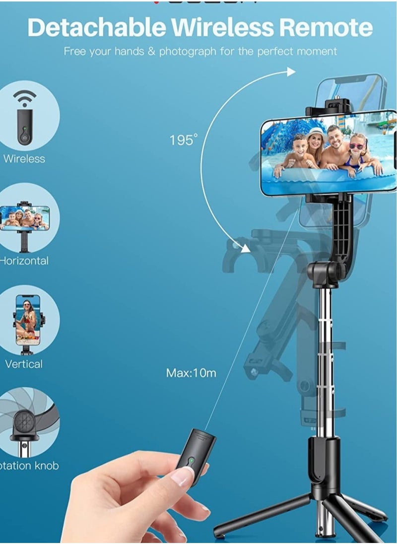 ELTRAZONE - Selfie Stick Tripod Bluetooth, Extendable Phone Tripod Selfie Stick with Wireless Remote Shutter for iPhone Xs MAX/XR/XS/X/8/8P/7/7P/6s/6, Galaxy S9/S8/S7/S6/Note 9/8, Huawei and More - Image 1