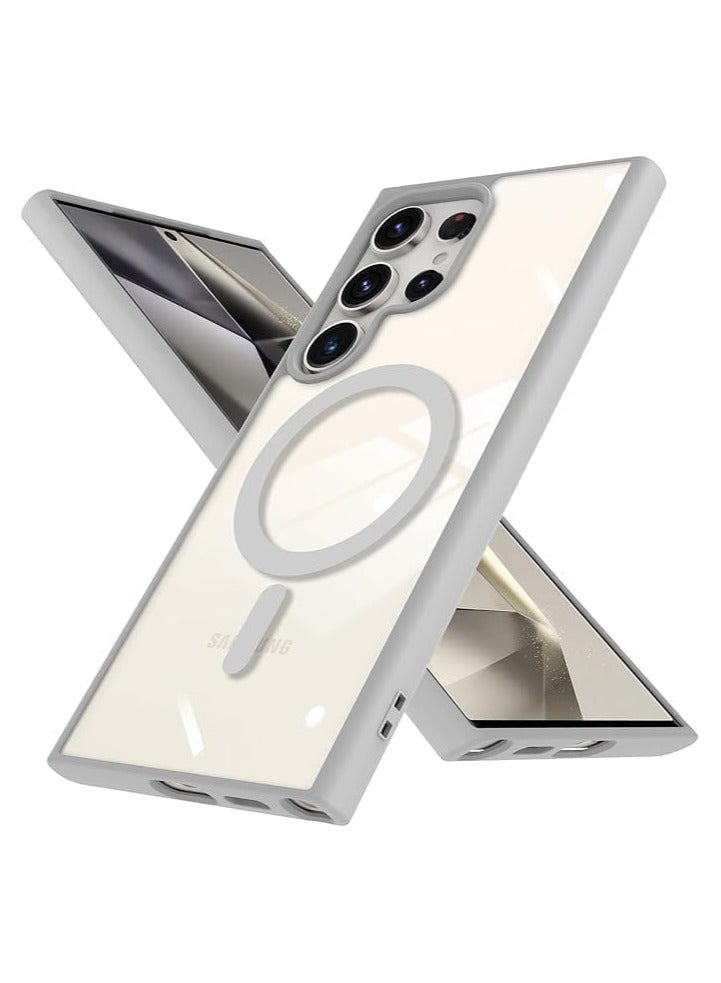 wexon for Samsung S25 Ultra Case, Compatible with MagSafe, Magnetic Back Shockproof Cover with Strong Magnet, Slim Thin Full Protection Phone Case for Galaxy S25 Ultra (Grey) - Image 1