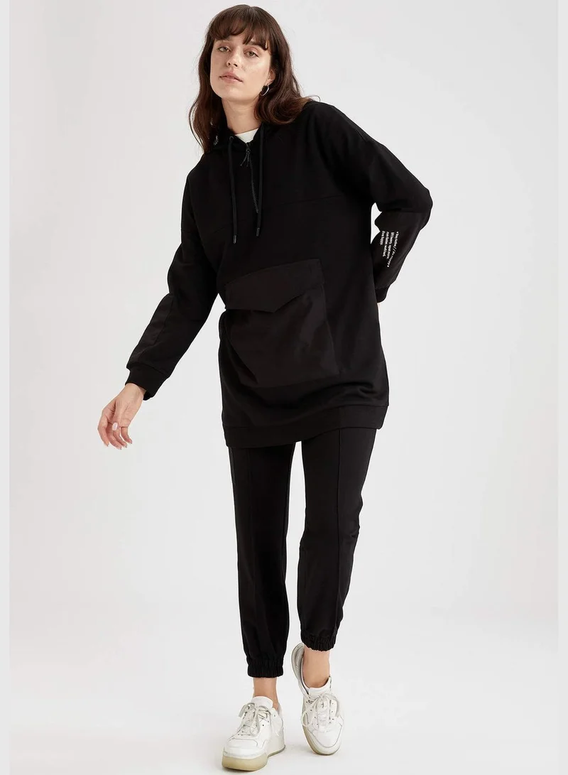 ديفاكتو Relax Fit Elasticated Waist Zippered Sweatpants
