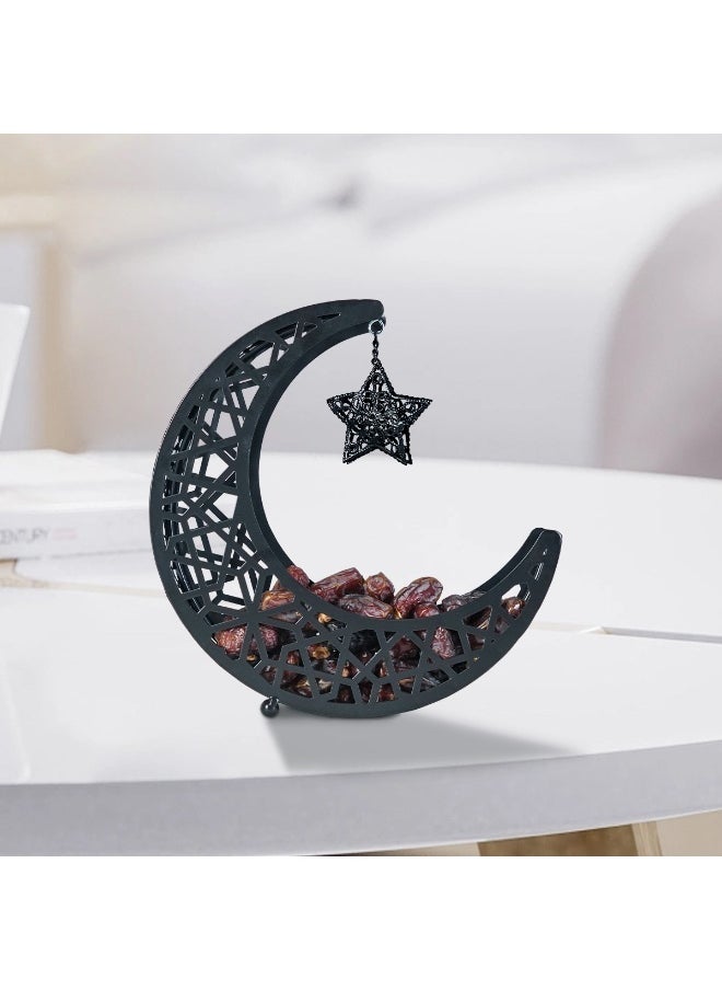 ماركة غير محددة صينية فاكهة مجوفة من الحديد بتصميم قمر رمضان مبارك لمهرجان الشرق الأوسط العربي، ديكور منزلي، وسط، لون أسود  - Image 5