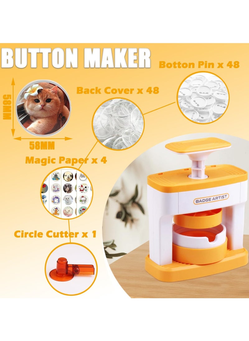 Generic - DIY Pin Badge Button Maker Badge Maker Press Machine With Multiple - Image 1