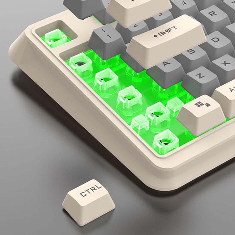 Corded Gaming Keyboard PC LED Backlit Keycap Mechanical Keyboard 94 Keys Desktop Computer Travel Friendly - Image 3