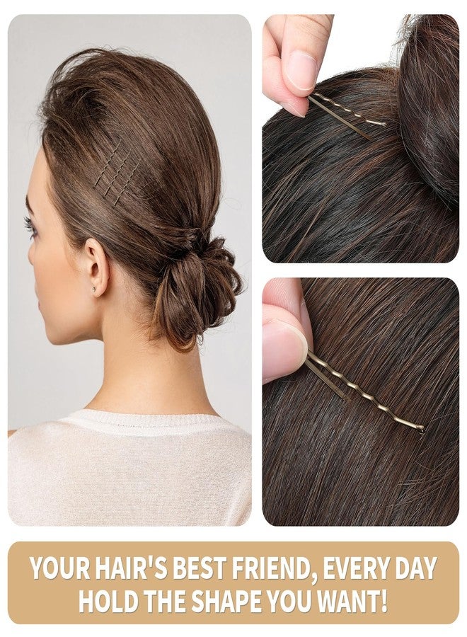 Mia Klein Bobby Pins 2 Inch 300Count for Brown Hair, Crimped Hair Pins for Women, Girls and Kids, Bobby Pins for Bun, with Storage Box, Great for Thick Hair (Brown) - Image 5