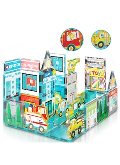 PicassoTiles PicassoTiles Metro City Magnetic Marvels Playset (50 Pieces)  - Image 2