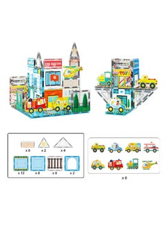 PicassoTiles PicassoTiles Metro City Magnetic Marvels Playset (50 Pieces)  - Image 3