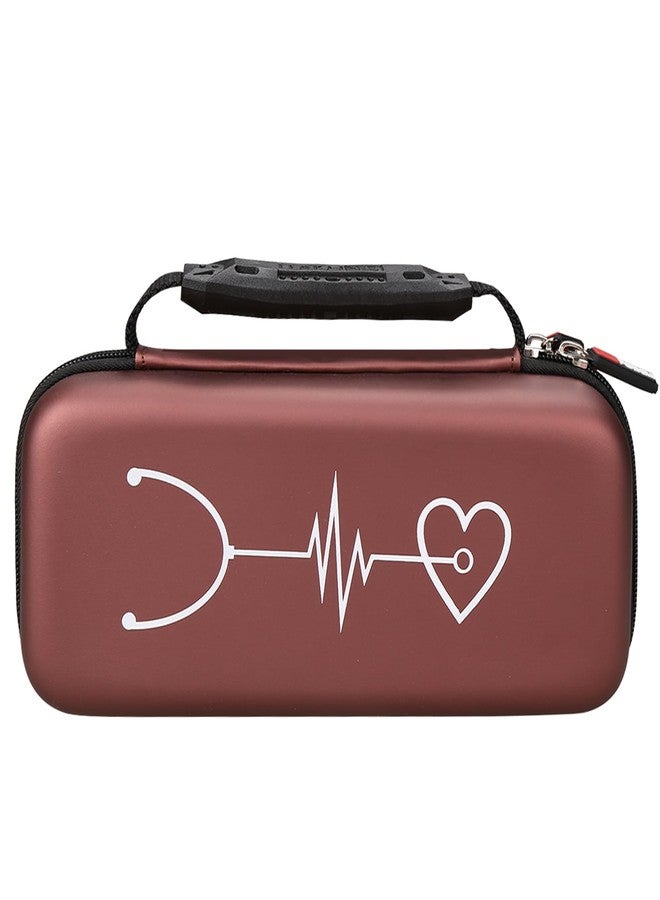 FBLFOBELI Stethoscope Case Compatible with 3M Littmann Classic III/Lightweight II S.E/MDF Acoustica Deluxe Stethoscopes, Includes Mesh Pocket for Nurse Accessories for Work (Chocolate) - Image 5