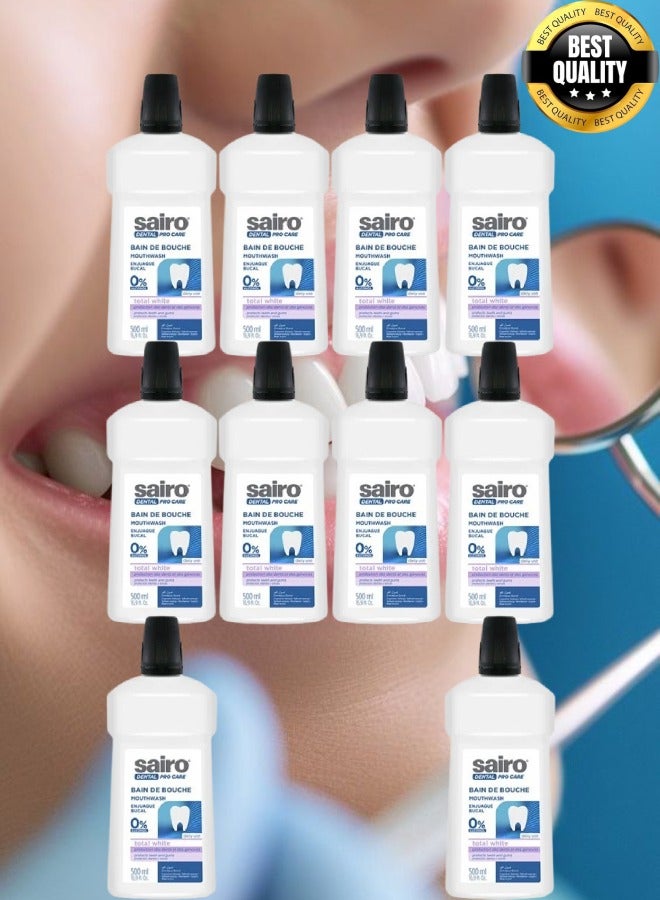 سايرو 10 قطع غسول فم من سايرو توتل وايت 500 مل - Image 1