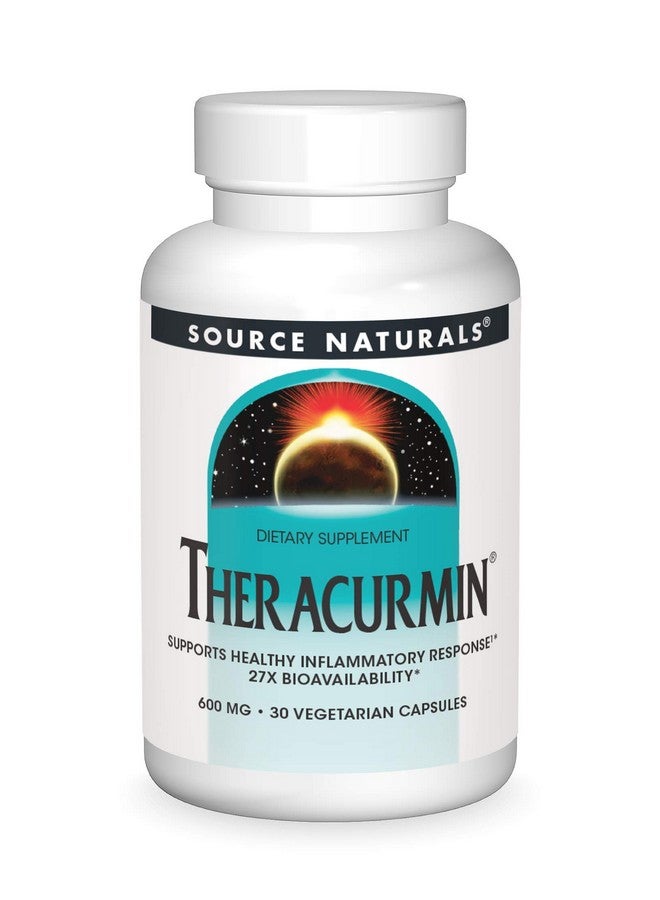 Source Naturals سورس ناتشورالز ثيراكورمين، يدعم استجابة التهابية صحية*، 600 ملغ - 30 كبسولة نباتية - Image 1
