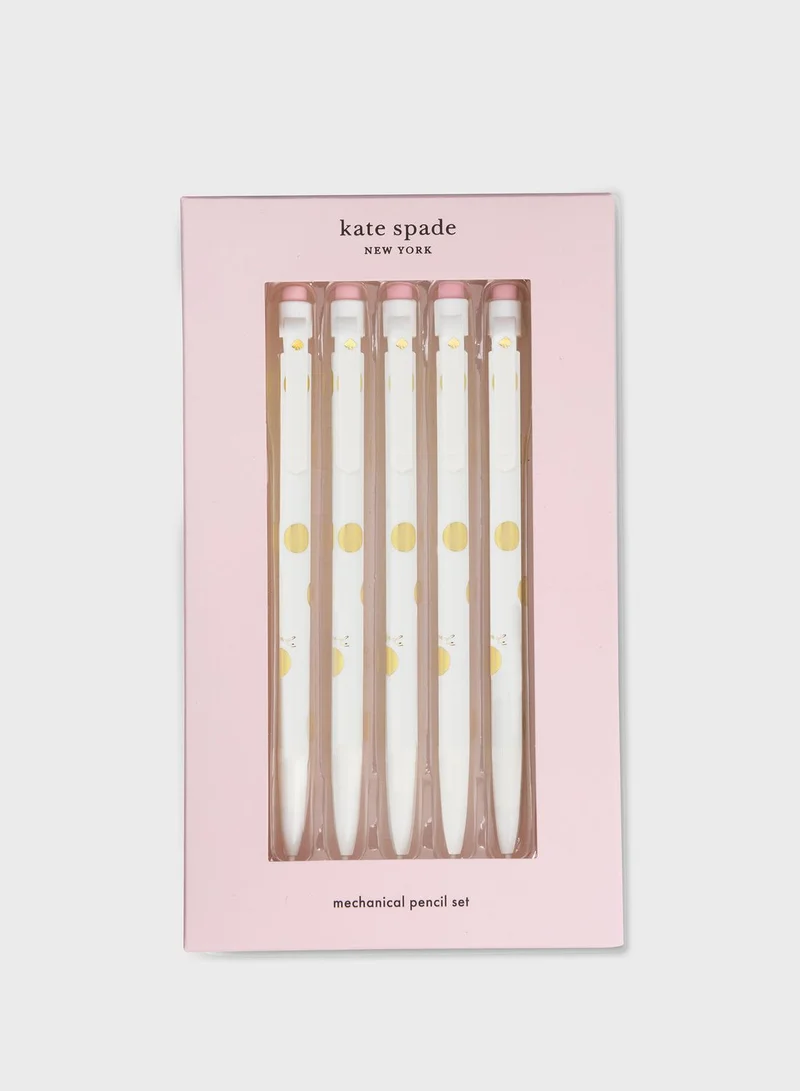 Kate Spade Gold Dot With Script Mechanical Pencil Set
