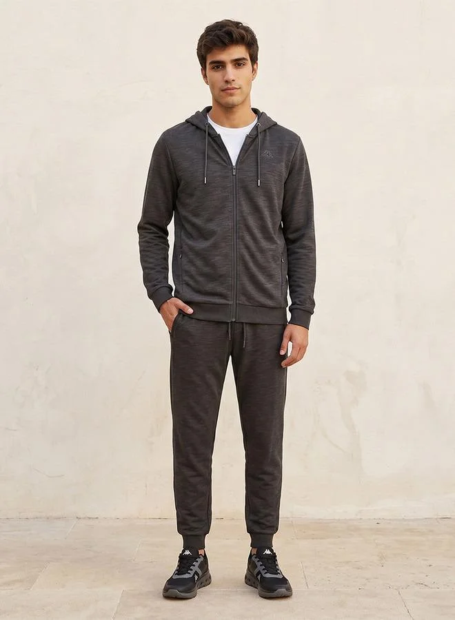 Kappa GREY Kappa Non-Stretchable Hoodie for Men | Best Price UAE