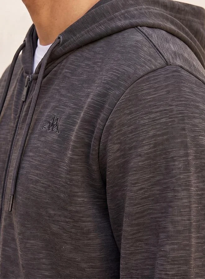 Kappa GREY Kappa Non-Stretchable Hoodie for Men | Best Price UAE