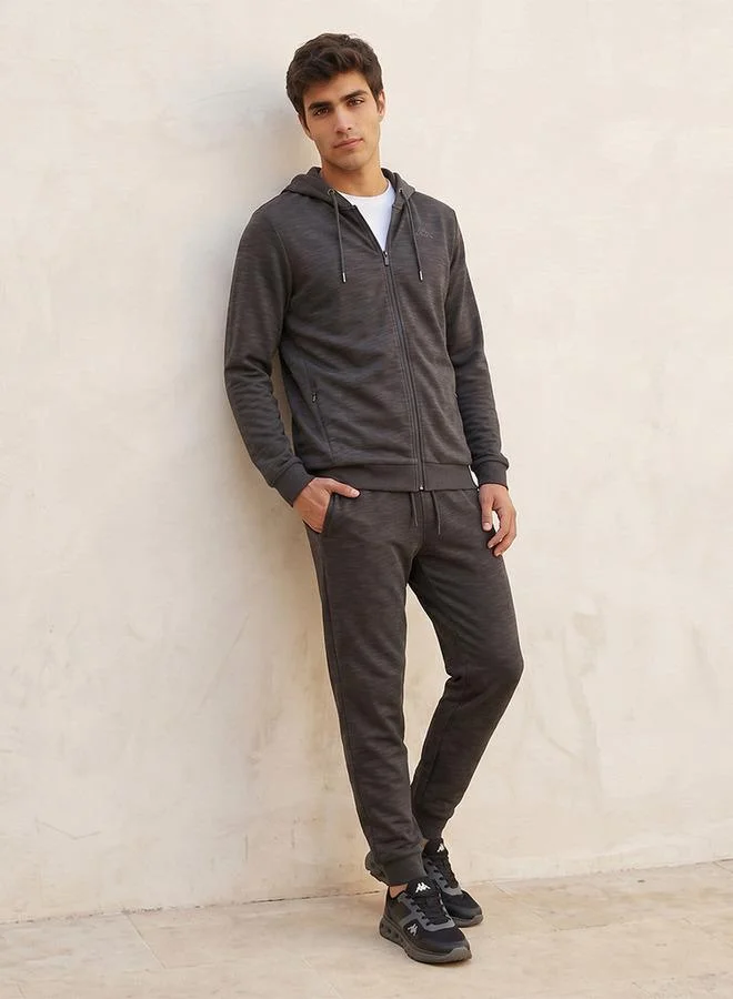 Kappa GREY Kappa Non-Stretchable Hoodie for Men | Best Price UAE
