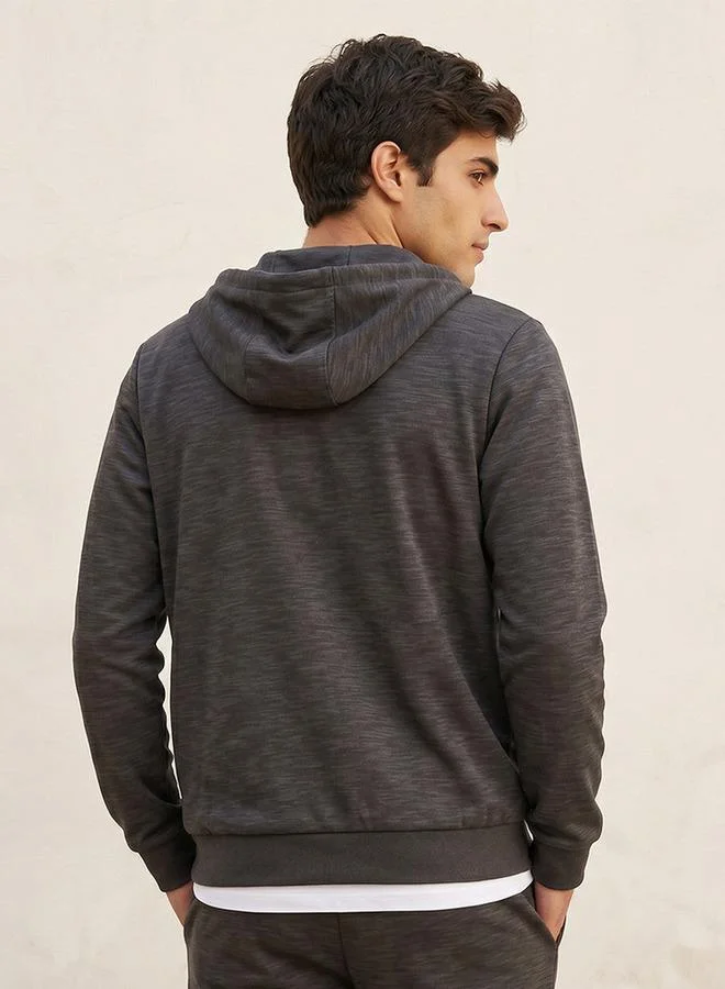 Kappa GREY Kappa Non-Stretchable Hoodie for Men | Best Price UAE