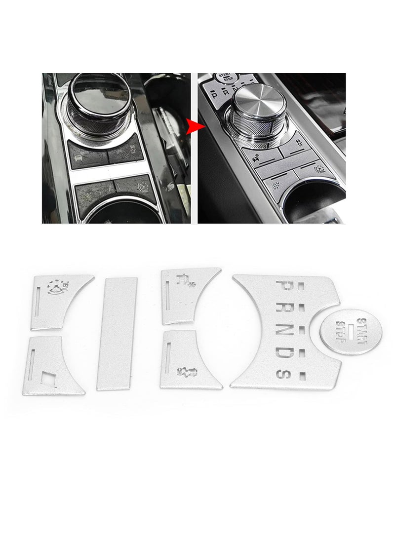 Fydun Central Control Panel Button, 7pcs Central Control Gear Shift Panel Button Cover Sticker Button Frame Cover Decal Trim Replacement for XF 2012?2015 Silver  - Image 3