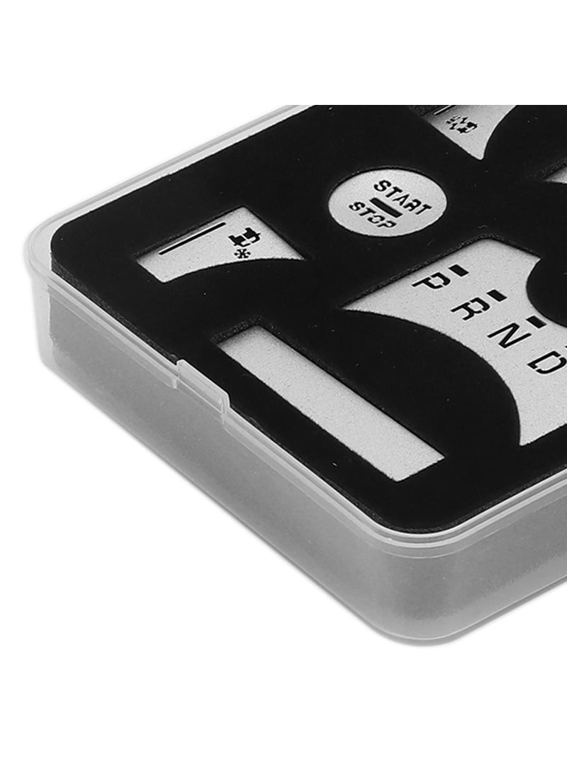 Central Control Panel Button, 7pcs Central Control Gear Shift Panel Button Cover Sticker Button Frame Cover Decal Trim Replacement for XF 2012?2015 Silver