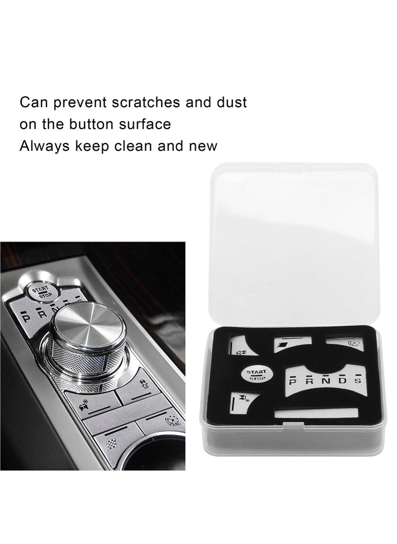 Fydun Central Control Panel Button, 7pcs Central Control Gear Shift Panel Button Cover Sticker Button Frame Cover Decal Trim Replacement for XF 2012?2015 Silver  - Image 2