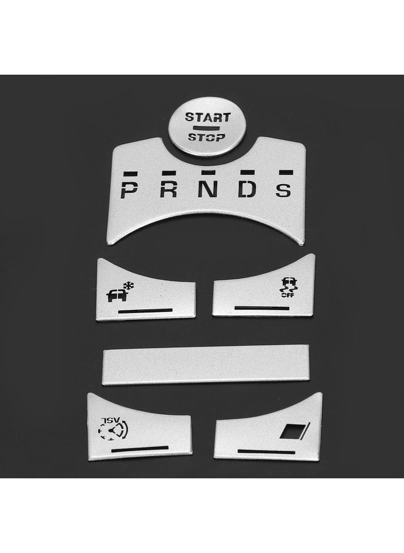 Fydun Central Control Panel Button, 7pcs Central Control Gear Shift Panel Button Cover Sticker Button Frame Cover Decal Trim Replacement for XF 2012?2015 Silver  - Image 5