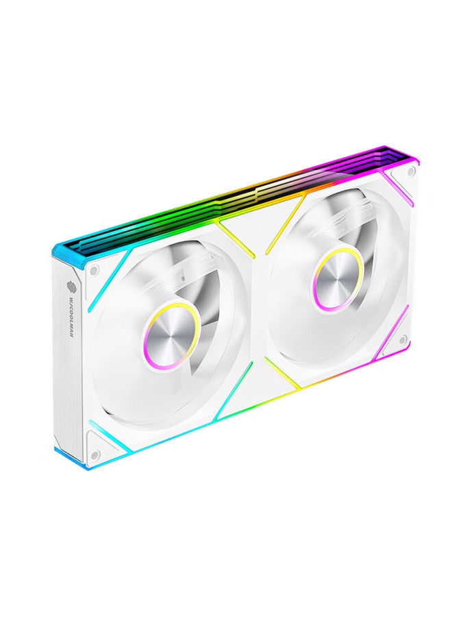 Play Jia Wanjia Starlink 240 Integrated Building Blocks Fan White Reverse Blade 12cm Infinite Mirror Light Synchronous Pwm Speed Control Chassis Fan Argb Desktop Computer Silent - Image 5