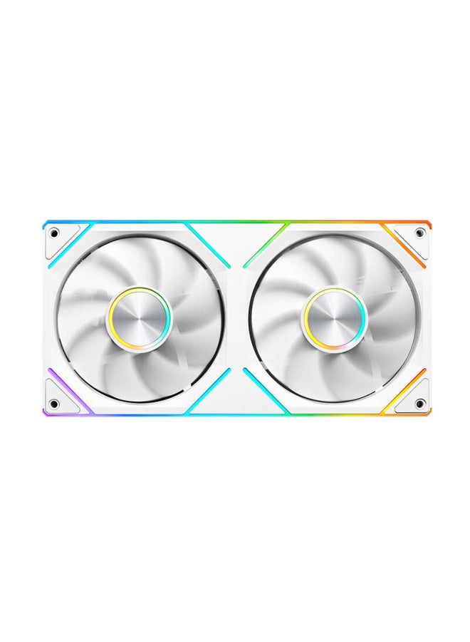 Play Jia Wanjia Starlink 240 Integrated Building Blocks Fan White Reverse Blade 12cm Infinite Mirror Light Synchronous Pwm Speed Control Chassis Fan Argb Desktop Computer Silent - Image 2