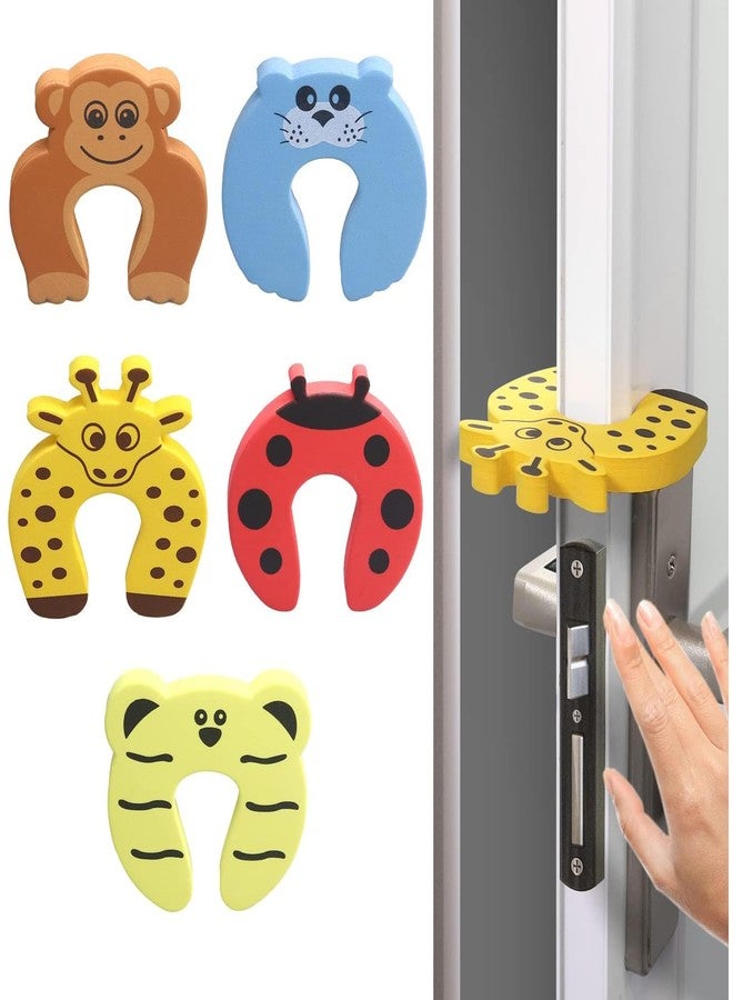 Potency Door Pinch Guard （5 Pack） Baby Door Slam Stopper, Soft Foam Door Stopper. Prevents Finger Pinch Injuries, Slamming Doors, and Child or Pet from Getting Locked in Room - Image 1