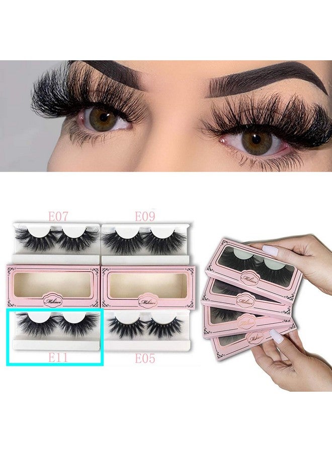 Wholesale 25Mm Mink Lashes Mikiwi E115 Real Mink Eyelashes Thick Handmade Full Strip Lashes Crueltyl Free Fluffy Lash Dramatic 3D Mink Lashes Bulk Pack5