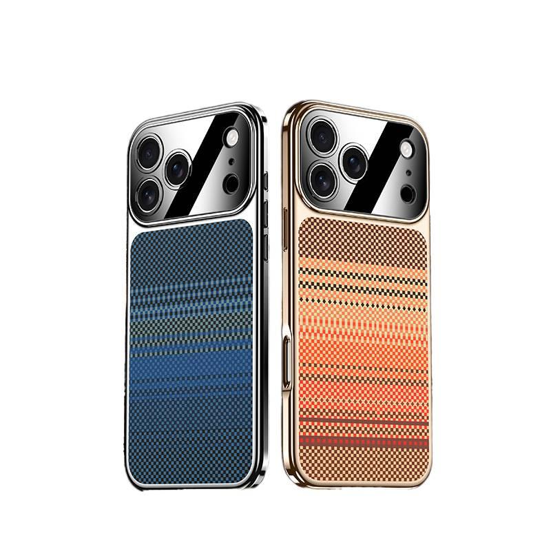 Protective Case | Moon Shadow Blue | PC | Carbon Fiber Texture | Full Coverage | Shockproof Cover for iPhone 16 / 16 Plus / 16 Pro / 16 Pro Max - Image 2