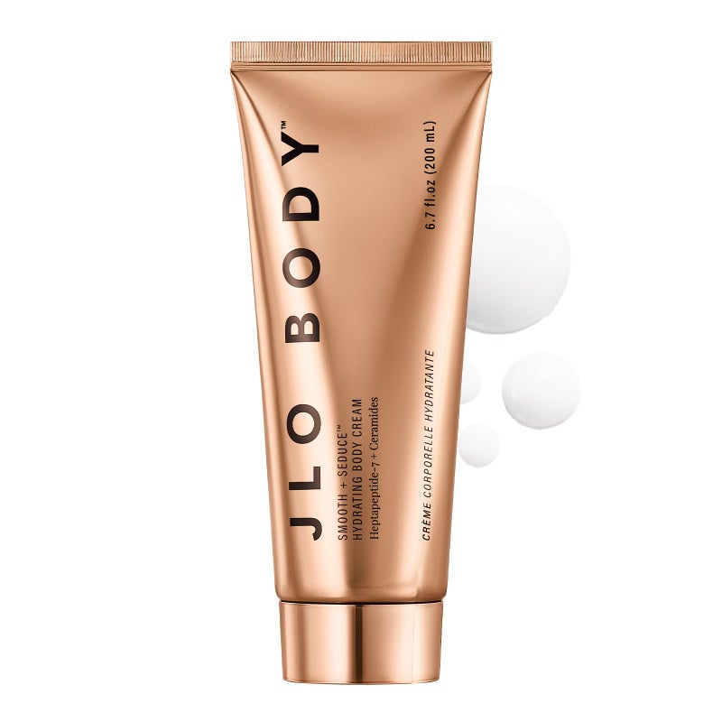 JLO BEAUTY Firming Body Lotion & Hydrating Moisturizer, Enriched with Peptides, Hyaluronic Acid, Ceramides & Caffeine, Whipped Body Cream For Women, Firming Skin Care, Smooth + Seduce, 6.7 Oz - Image 1