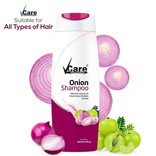 VCare Small Onion Shampoo for Hair Growth 200ml and Hair Fall Control - With Shallot Onion and Amla Suitable for Both Men & Women (Pack Of 2) - Image 3