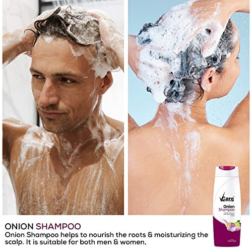 VCare Small Onion Shampoo for Hair Growth 200ml and Hair Fall Control - With Shallot Onion and Amla Suitable for Both Men & Women (Pack Of 2) - Image 5