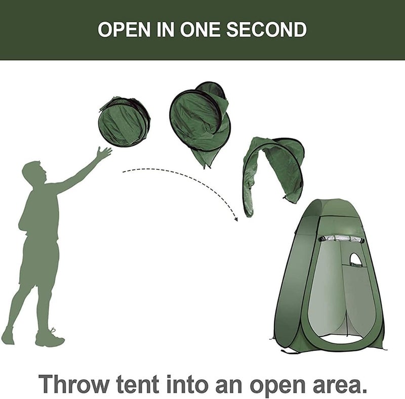 R RUNILEX Polyester Cloth Changing Tent For Camping (Armygreen, Instant Setup, Full Privacy, Lxwxh : 120X120X190 Cm), 1 Person - Image 5