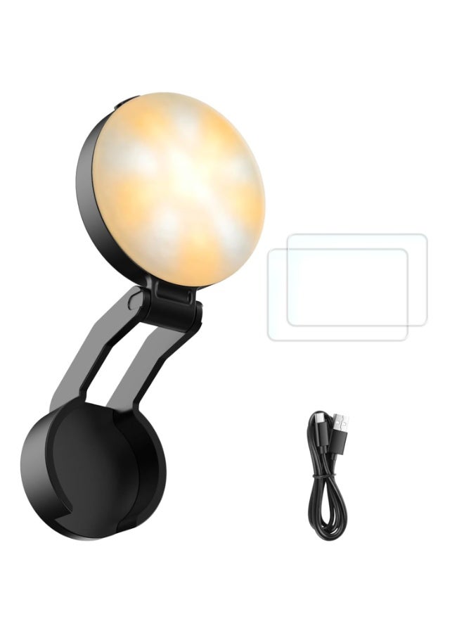 Neewer Mini LED Auxiliary Fill Light and two AR Screen Protectors Compatible with DJI OSMO Pocket 4 & Pocket 4 Pro, Gimbal Camera Accessories, 1W CRI95 200mAh 3 CCT Modes USB C Charging, Lighting for Selfie Vlog Streaming - Image 1