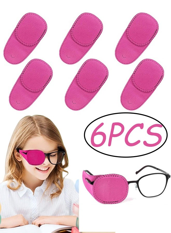 6 Pieces Eye Patches for Kids Girls Boys Medical Eye Patch for Glasses Lazy Eye Patch Full Coverage Treat Lazy Eye Amblyopia Strabismus  After Surgery for Left or Right Eyes,Pink - Image 1