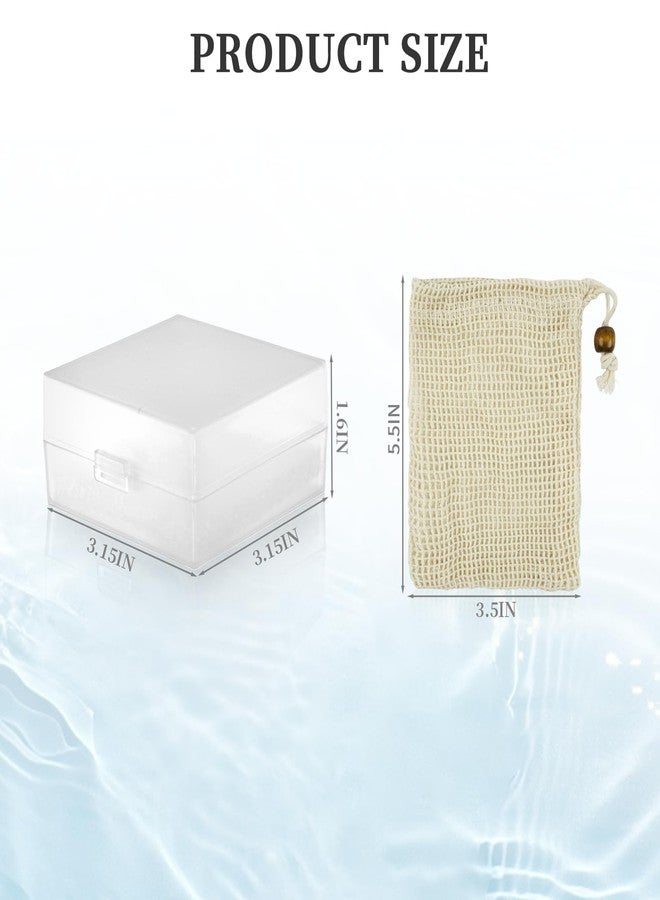 YONHTUTU 3 PCS Travel Soap Case for DR. Squatch Soap, Travel Soap Container Holder Dish with Draining Pad, Portable Bar Soap Travel Case with Soap Saver Bag for Bathroom Gym Camping Outdoor (Matte Clear) - Image 2
