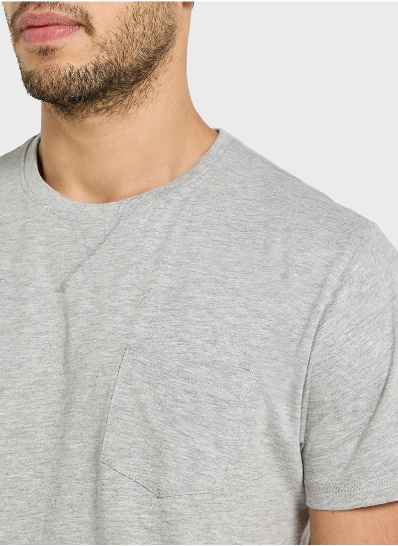 برايف سول Crew Neck Pocket T-Shirt